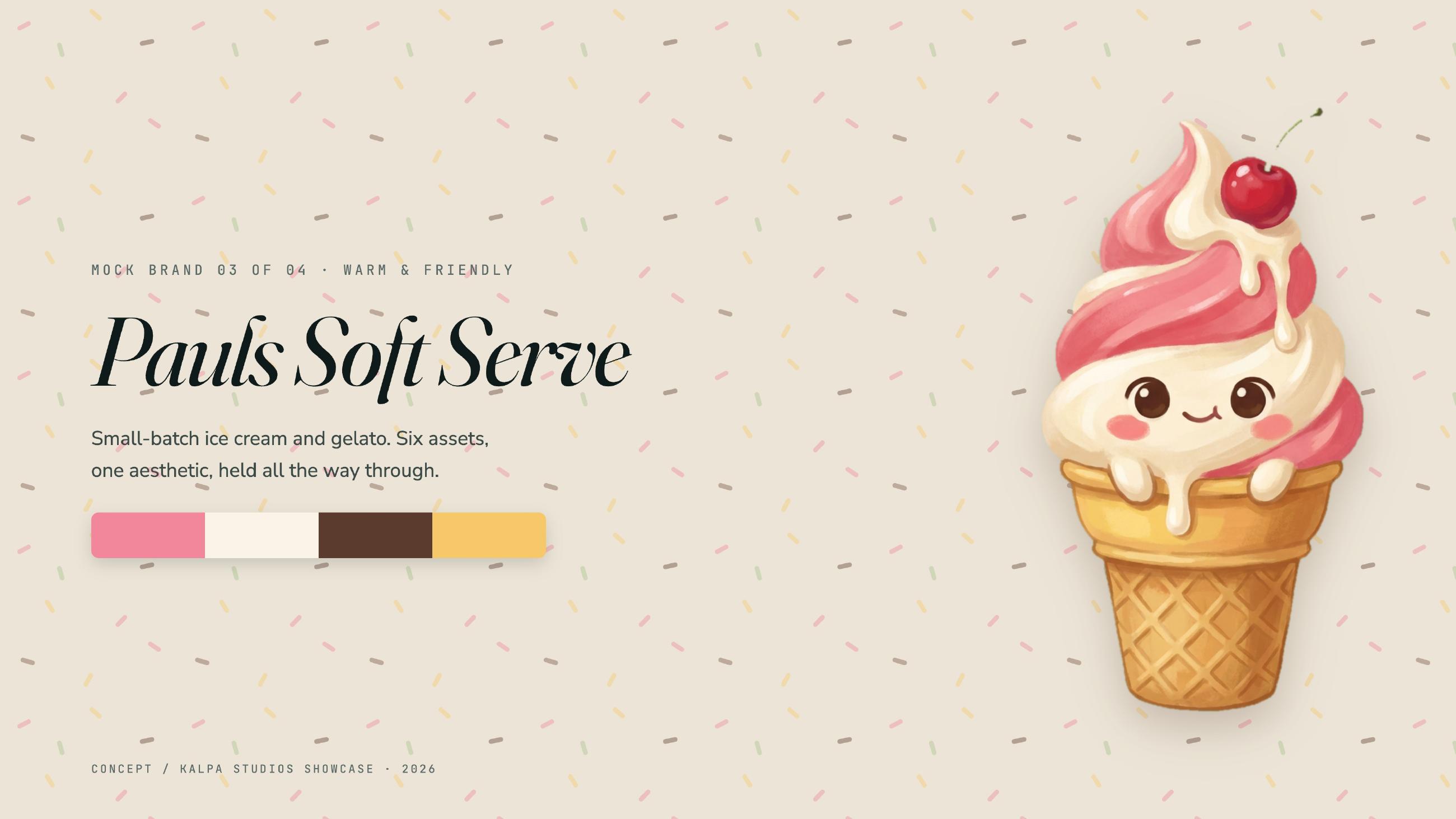 Pauls Soft Serve identity — 1