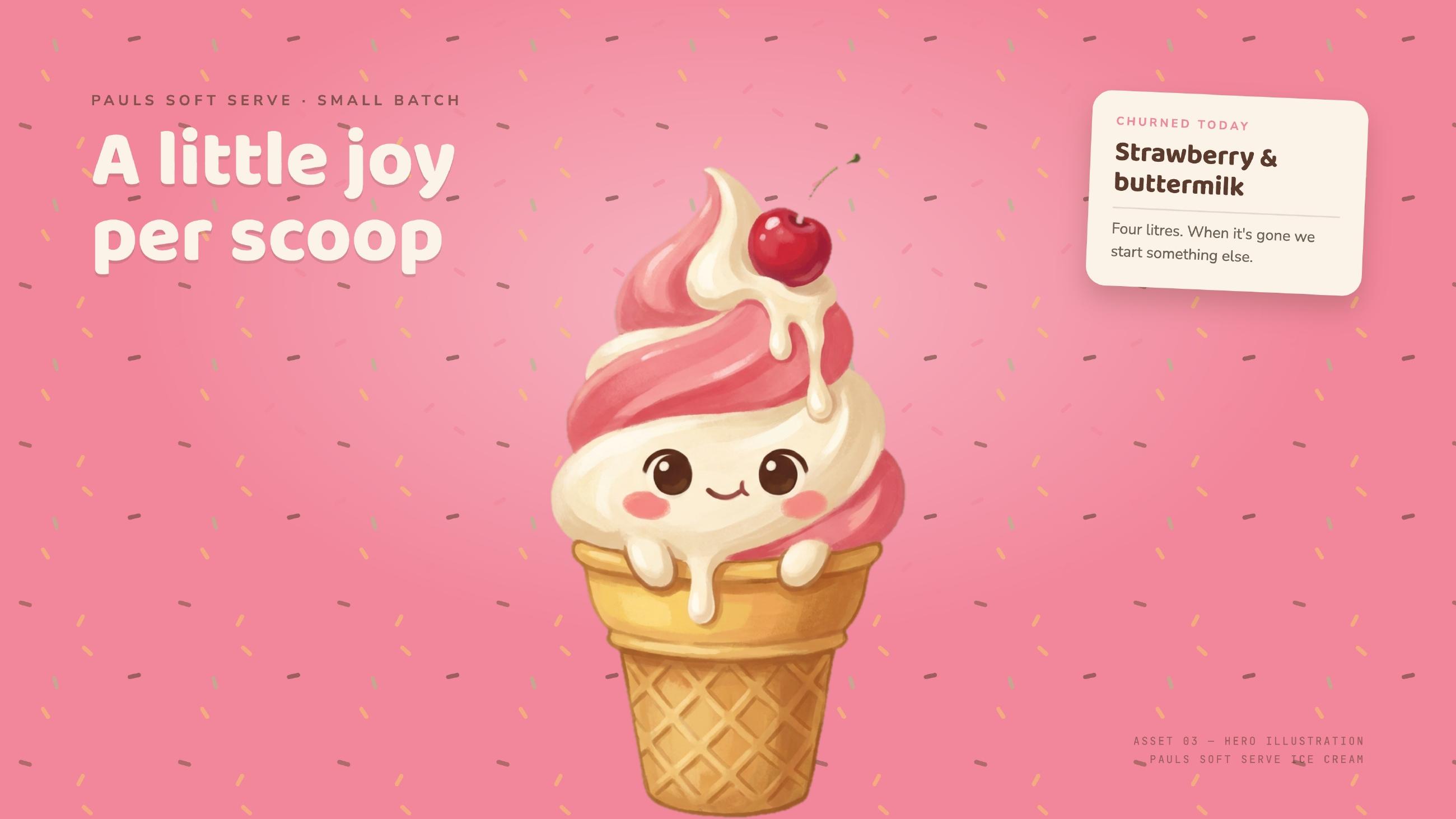 Pauls Soft Serve identity — 4