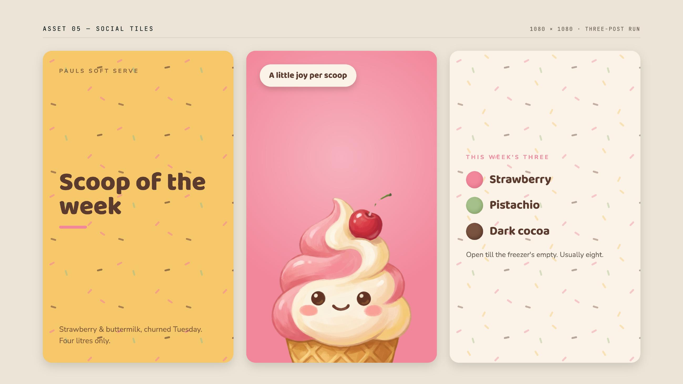 Pauls Soft Serve identity — 6
