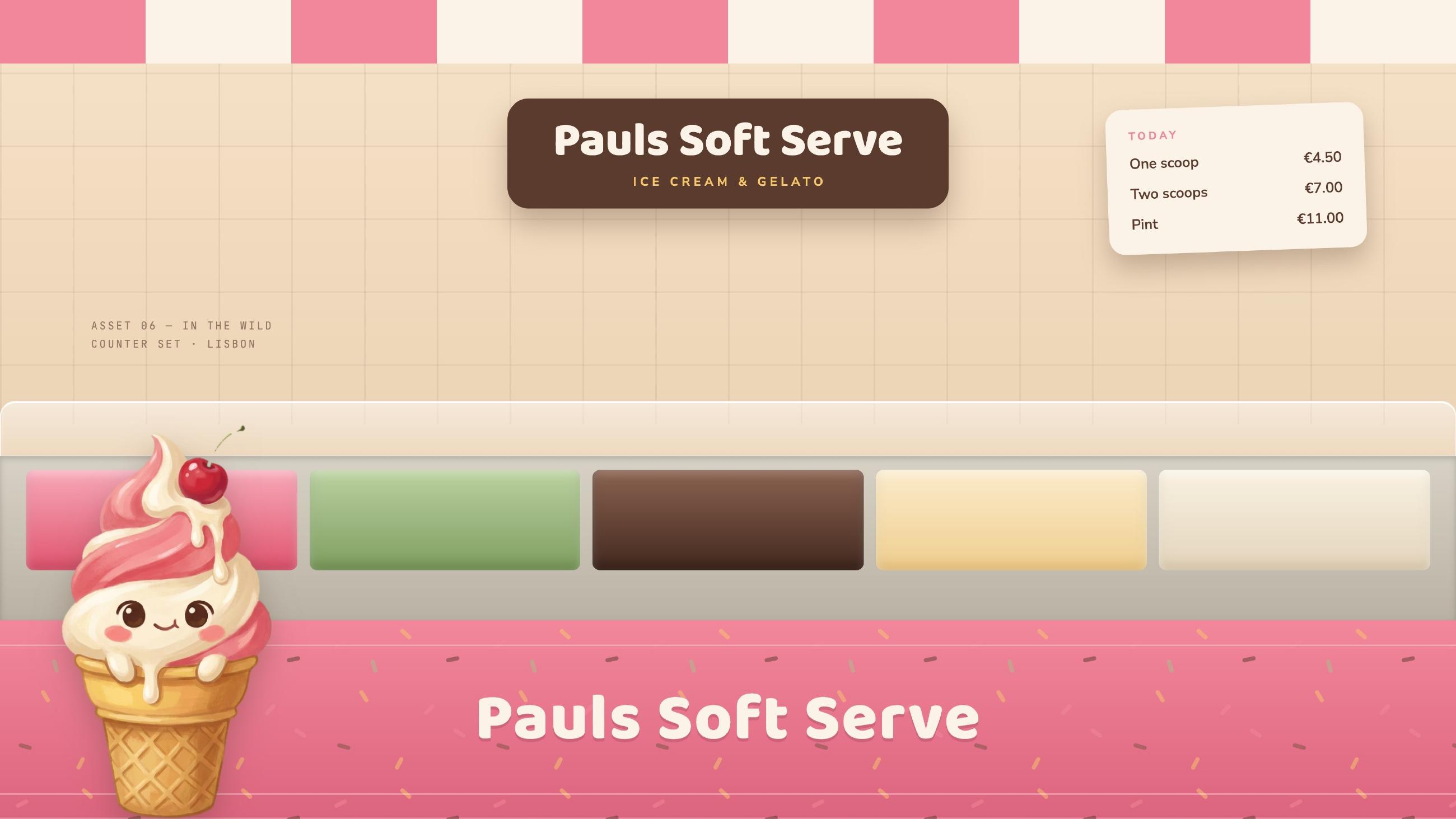 Pauls Soft Serve identity — 7
